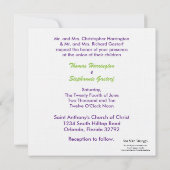 5x5 Donkere Paarse uitnodiging tot huwelijk (Achterkant)