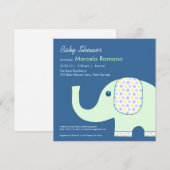 5x5 Elephant Baby Shower Invitations Kaart (Voorkant / Achterkant)