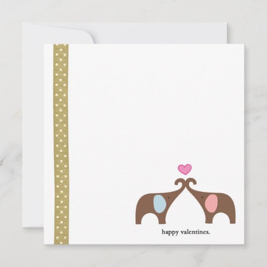 5x5 Elephant Love Card Kaart (Voorkant)