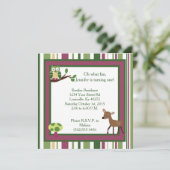 5x5 Enchanted Forest 1e verjaardag Uitnodiging (Staand voorkant)