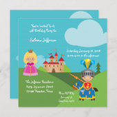 5x5 Fairytale Castle Birthday Party Invitation Kaart (Voorkant / Achterkant)
