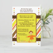 5x5 herfst Halloween Party uitnodiging (Staand voorkant)