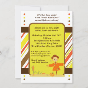 5x5 herfst Halloween Party uitnodiging