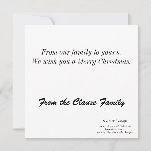 5x5 kerstboom Kaart (Achterkant)