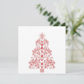5x5 kerstboom Kaart (Staand voorkant)