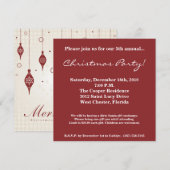 5x5 KERSTMIS van Kerstmis siert de Uitnodiging van (Voorkant / Achterkant)