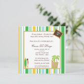 5x5 Luau Birthday Party Invite Kaart (Staand voorkant)