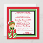 5x5 Mr & Mrs Claus Kerstfeest Uitnodiging (Voorkant / Achterkant)