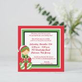 5x5 Mr & Mrs Claus Kerstfeest Uitnodiging (Staand voorkant)