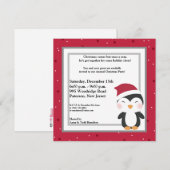 5x5 Pet met kerstmis Penguin Kaart (Voorkant / Achterkant)