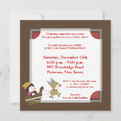 5x5 Pinguïn/Reindeer Kerstmis Uitnodiging (Voorkant)