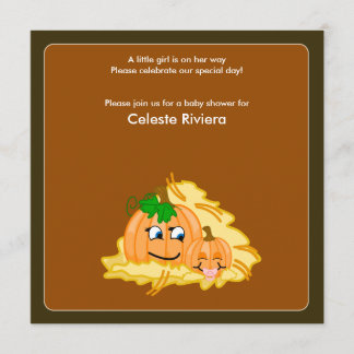 5x5 Pumpkins Halloween Baby shower Invitation Kaart