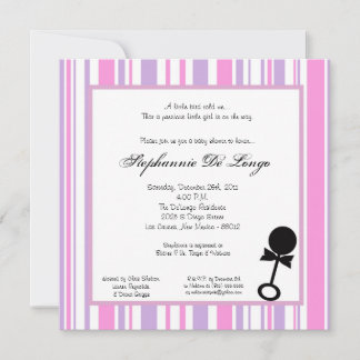 5x5 Rattle Baby shower Uitnodiging