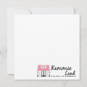 5x5 Red & Black Las Vegas Bachelorette Invitation Kaart (Achterkant)