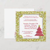 5x5 Red Tree-kerstopening Kaart (Voorkant / Achterkant)