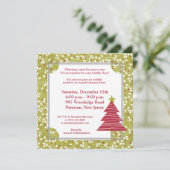 5x5 Red Tree-kerstopening Kaart (Staand voorkant)