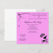 5x5 Roze Baby shower Uitnodiging (Voorkant / Achterkant)
