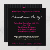 5x5 Roze Kerstmis XMAS Tree kerst uitnodiging (Voorkant / Achterkant)