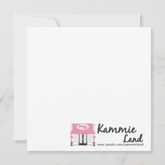 5x5 Snoep Uitnodiging te land (Achterkant)