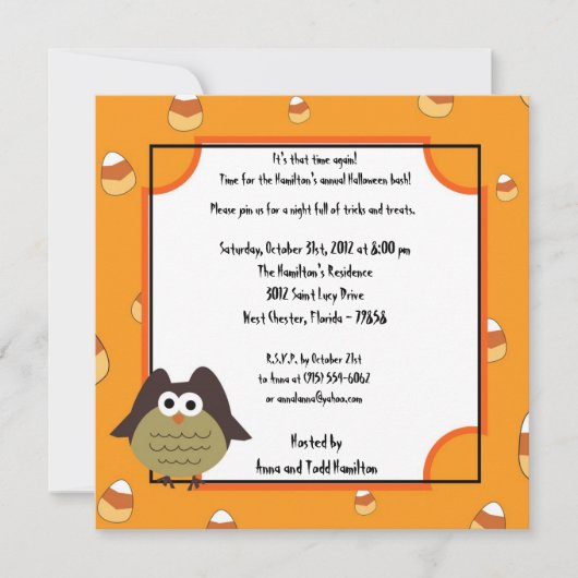 5x5 Spooky Fun Halloween Feestuitnodiging Kaart (Voorkant)