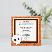 5x5 Spooky Fun Halloween Feestuitnodiging Kaart (Staand voorkant)