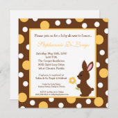 5x5 Spring Bunny Rabbit Baby shower Uitnodiging (Voorkant / Achterkant)