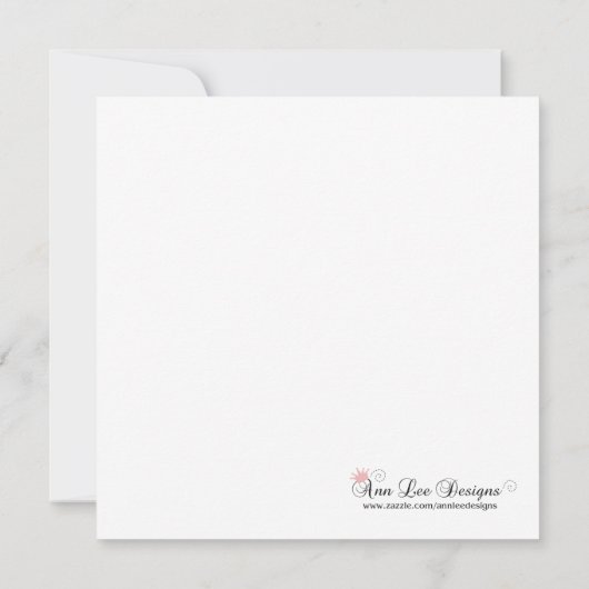 5x5 Spring Bunny Rabbit Baby shower Uitnodiging (Achterkant)