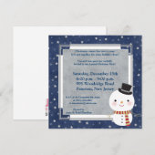 5x5 Top Hat Snowman Uitnodiging (Voorkant / Achterkant)