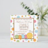 5x5 Uitnodiging tot Baby shower van de Werm van de (Staand voorkant)