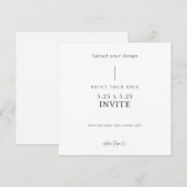 5x5 Vierkant Uitnodiging: Upload die van jouzelf Kaart (Voorkant / Achterkant)