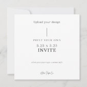 5x5 Vierkant Uitnodiging: Upload Je Eigen Kaart (Voorkant)