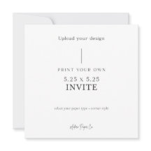 5x5 Vierkant Uitnodiging: Upload Je Eigen