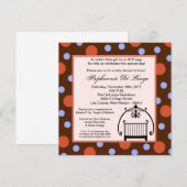 5x5 Wieg Cradle Baby Bed Baby shower Uitnodiging (Voorkant / Achterkant)