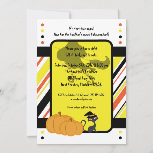 5x5 Witching Hour Halloween Feestuitnodiging Kaart (Voorkant)