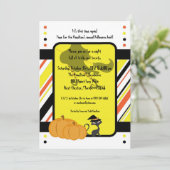 5x5 Witching Hour Halloween Feestuitnodiging Kaart (Staand voorkant)