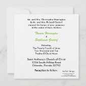 5x5 Zwart Carriage Bruiloft Uitnodiging (Achterkant)