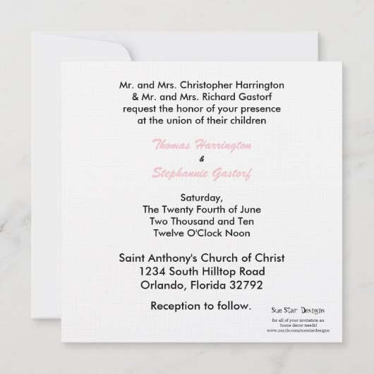 5x5 Zwart Carriage Bruiloft Uitnodiging (Achterkant)