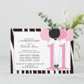 5x7 11e verjaardag Uitnodiging (Staand voorkant)