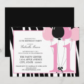 5x7 11e verjaardag Uitnodiging (Voorkant / Achterkant)