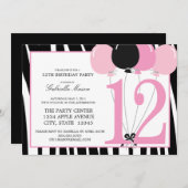 5x7 12e verjaardag Uitnodiging (Voorkant / Achterkant)