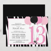 5x7 13e verjaardag Uitnodiging (Voorkant / Achterkant)