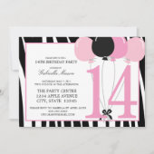 5x7 14e verjaardag Uitnodiging (Voorkant)