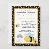 5x7 2IN Honey Bumble Bee Baby shower Invitation Kaart (Voorkant)