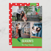 5x7 3 Foto Holly Design Flat Kaart (Voorkant / Achterkant)