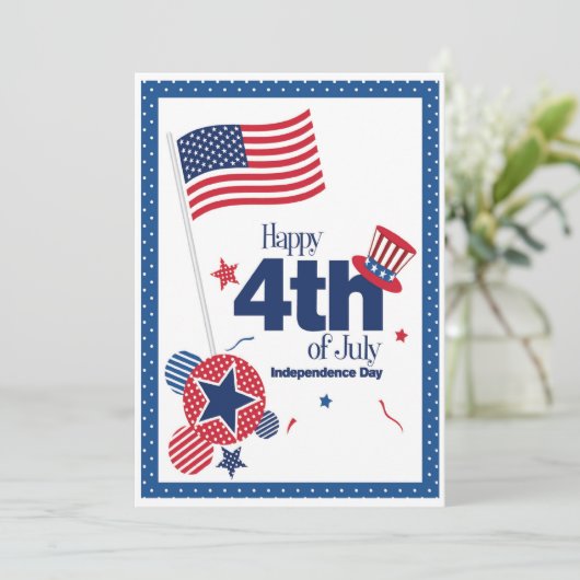 5x7 4e uitnodiging van juli (Staand voorkant)