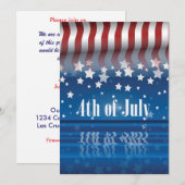 5x7 4th van juli Feestuitnodiging Kaart (Voorkant / Achterkant)