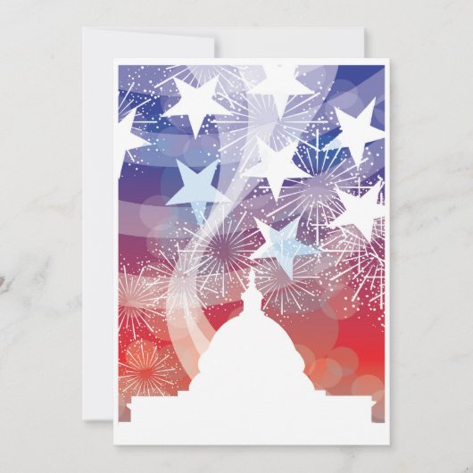 5x7 4th van juli Feestuitnodiging Kaart (Voorkant)
