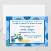 5x7 4x4 ATV Monster Truc Birthday Party Invitation Kaart (Voorkant / Achterkant)