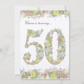 5x7 50e verjaardag van de natuurlijke bloei-uitnod kaart (Voorkant)