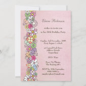 5x7 50e Verjaardagsfeestje Lente Bloeit Sjabloon Kaart (Achterkant)